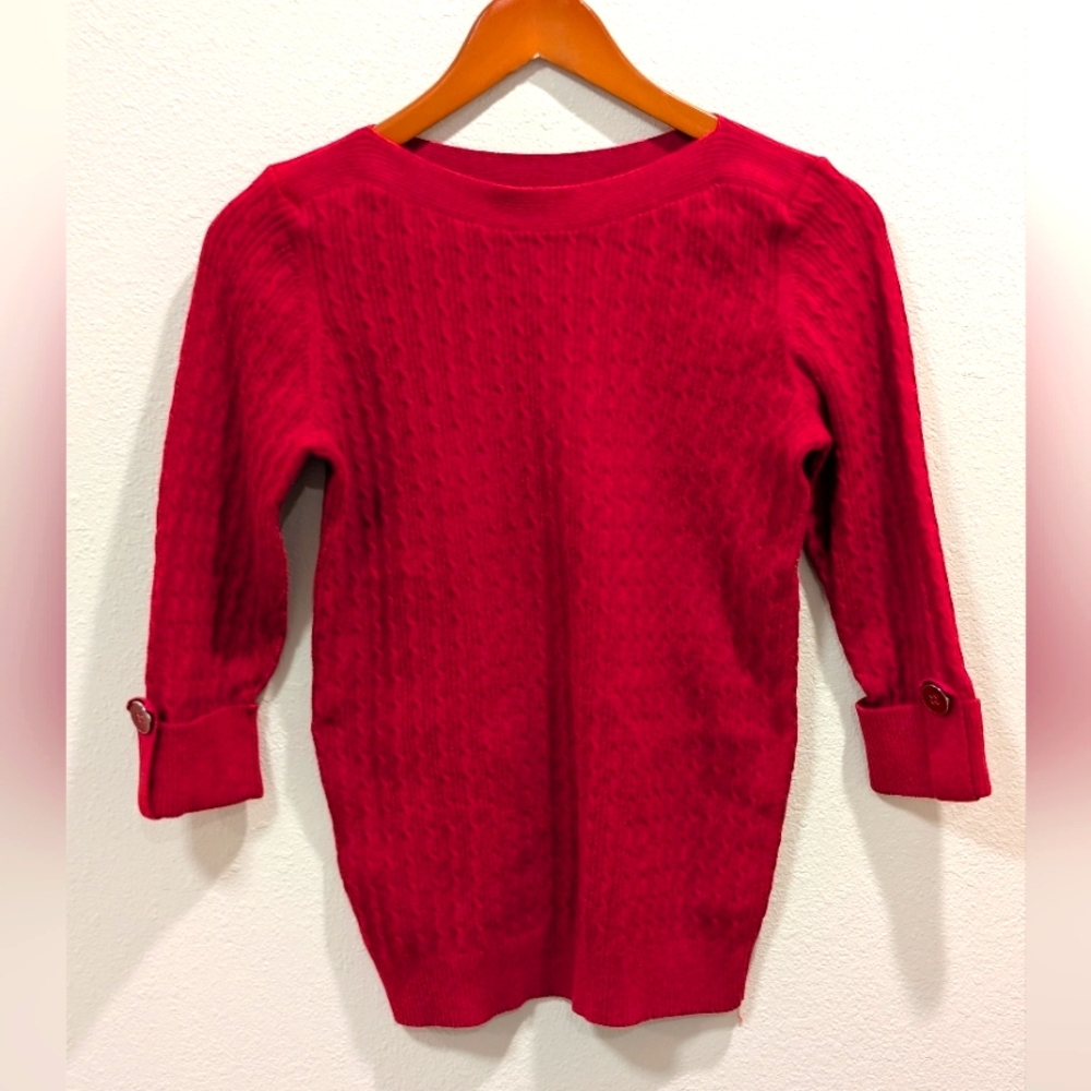 Women's Red Sweater Karen Scott Small